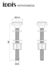 �������� ��������� ����� � ������� IDDIS M10x98 2 ����� 907M10982SK