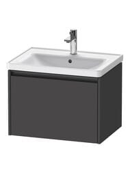 Тумба под умывальник Duravit Ketho.2 440x634x455 подвесная, 1 отсек, графит матовый K25082049490000 — миниатюра 1