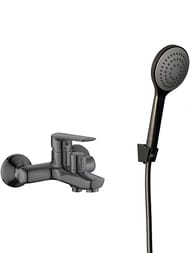 Смеситель для ванны/душа ESKO Lagos Gun Metal LG54AGM однозахватный, короткий излив, темно-серый