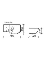 �������� ��������� Ceramicanova Element 400�220�120 �������������, �������, ����� CN6039R