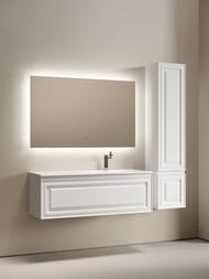 Тумба под раковину Sancos Very VR120LW 1195х445х406 подвесная, левая, 1 ящик, цвет: Bianco