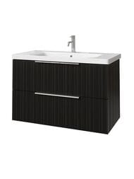 Тумба под раковину Caprigo RAIN-Smalty 90 (870х446х550) подвесной, 2 ящика, 36513eml-020.000.00.05