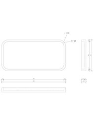 Лоток Decor Walther STONE TAB 300х145 белый 0971050