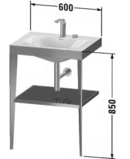 ������� � ������������ Duravit XViu 600�480�850 ���������, ����� ����� ������/������� XV4714OB185