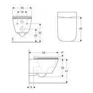 ������ ��������� Geberit Smyle Square (350�540�330) ������������, � ��������-��������� 500.685.01.1