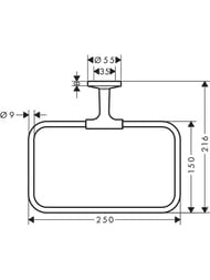 Axor Universal Circular Полотенцедержатель кольцевой 42823670 матовый черный