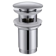 Донный клапан ABBER AF0010 с переливом, клик-клак, цвет: хром — изображение 2