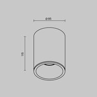 ���������� ���������� Maytoni Zoom (���) C029CL-01W, 10��, IP54, GU10, �����