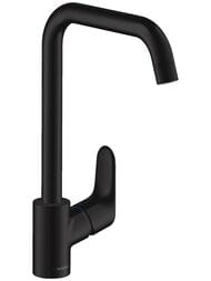 Смеситель Hansgrohe Focus M41 для кухни 260мм поворотный излив черн матовый 31820670 — миниатюра 1
