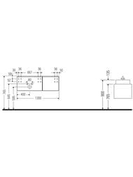 ����� ��� �������� Duravit Zencha 281�1300�550��, ���������, �����/������ ZE4816064800000