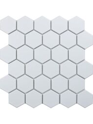 Мозаика керамическая Starmosaic Hexagon small White Glossy (272х282х6) белая IDL1001 (шт.) — миниатюра 1