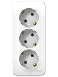 Розетка Systeme Electric BLANCA наружная 3-я с заземлением изол.пл. 16А, 250В, белый BLNRA010311