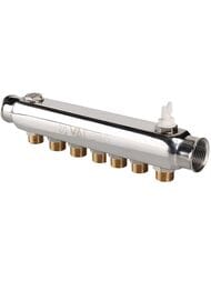 Коллектор VALTEC 1" на 7 выходов 1/2"Н нерж. м/о 100 мм VTc.510.SS.060407 — миниатюра 1