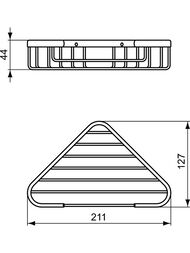 Полочка угловая Ideal Standard IOM A9105XG для шампуня, с крепежом, черный матовый