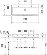 ���������� Duravit Vero Air 1200�470 ��������.����., 2 ���. ��� 2 ������., � ��������� 23501200241