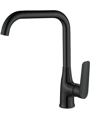 Смеситель для кухни ESKO Lagos Black LG06B однозахватный, высокий поворотный Г-излив, цвет: черный