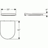 ������� Slim ��� ������� Geberit Acanto �����������������, ���������, ����� 500.660.01.2
