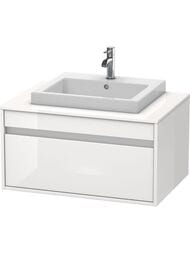 Тумба под умывальник Duravit Ketho 800х550х426 1 ящик, белый глянец KT679402222 — миниатюра 1