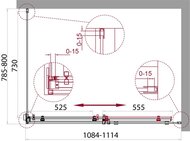 ������� ������ BelBagno Acqua (1084-1114x785-800x1950) AH-1-110/80-C-Cr ������ ����������/����