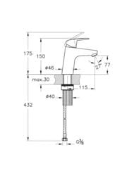 ��������� ��� �������� VitrA Flow Round, �������������, ������ ����� 80��, ���� A42923EXP
