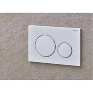 GEBERIT Sigma20 Клавиша смыва, двойной смыв, белый матовый, легкоочищаемая поверхность 115.882.01.1