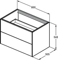 ����� ��� �������� Ideal Standard CONCA (800x505x540) 2 �����, �������� ������� ��� T4356Y2