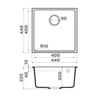 ����� Omoikiri BOSEN 44-U-BL (440�440�220) ����������� ������, ����������, ������ 4993595