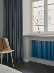 Радиатор стальной Empatiko Takt V S1 однотруб 1072х536х95 27 сек бок.подкл, 1667 Вт, Dreamy blue