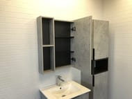 Зеркало-шкаф COMFORTY Франкфурт-60 (600х800х145) подвесной, бетон светлый 00-00004331