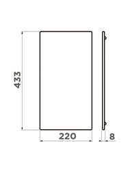 Разделочная доска Omoikiri CB-SINTESI-M GB (433x220) графит 4999070