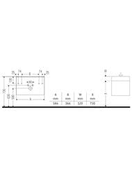 Тумба под раковину Duravit D-Neo (625x584x452мм) подвесная, бетонно-серый матовый DE4376004070000
