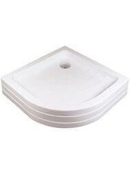 Душевой акриловый поддон RAVAK Kaskada Ronda 90 PU (910x910x185) с панелью, белый — миниатюра 1