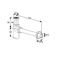 ����� ��� �������� KLUDI 1.1/4", ����������, 320��, ������ �������,   1002039-00
