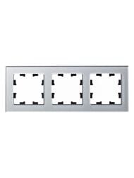 Рамка Systeme Electric ATLASDESIGN NATURE 3 поста, СТЕКЛО АЛЮМИНИЙ ATN320303