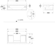 ����� ��� �������� GEBERIT iCon (890�240�477) � 1 ������, ������� ��� 841292000