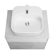 Тумба под раковину AQUATON Марбл 60 (460x600x530) подвесная, 2 ящ., цвет: слэйт/белый 1A276101MH4C