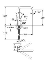 ��������� ��� ����� Grohe Essence �������������, ������� ���������� ����� 250��, ����: ���� 30269000