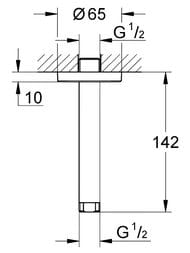 ��������� �������� ���� Grohe Rainshower 28724000 ����������, 142��, ����