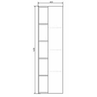 Шкаф-колонна COMFORTY Милан-40 (400х1600х320) подвесной, белый глянец 00004136467