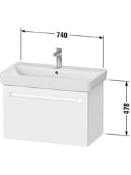 ����� ��� �������� Duravit No.1 740�426�478��, ���������, 1 ����, ����� ������� N14383018180000