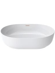 Раковина Duravit Luv 500х350 шлифованная, белая, выпуск с керамической крышкой 0379500000