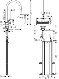 ��������� Hansgrohe Aquno Select M81 ��� ����� 170 �������� ��� 3jet sBox ������ ������� 73831670