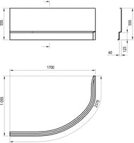 ������ � ����� RAVAK ROSA II 170 L N ����� CZ21200AN0