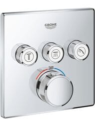 Смеситель Grohe Grohtherm SmartControl 29126000 термостат, 3 выхода, внешняя часть, хром — миниатюра 1