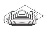 Корзина для душа AM.PM Sense L угловая, настенная, хром A7434800