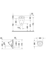 Писсуар DURAVIT STARCK1 320х285х515 без "мушки" 0834320000