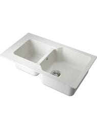 Мойка Omoikiri MARU 86-2-EV (860х500х215) врезная, две чаши, тетогранит, цвет-Эверест 4993290