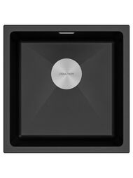 Мойка LUMI 45UNI, IT-GRANIT, LU45-BL, черный гранит, 455х460, Paulmark