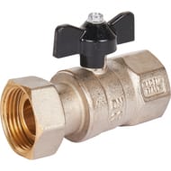 Кран шаровый STOUT 1"ВВ с накидной гайкой, прямой, бабочка, SVB-0009-000025