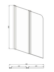Шторка на ванну Aquatek Дельта AQ DEL SBA 10015GM 1000х1500 стекло прозрачное/профиль сталь оруж